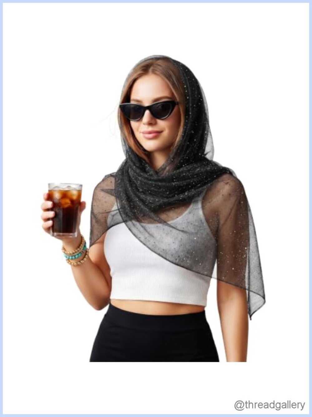 Sequin Shawl Wrap Lightweight Rave Scarf Versatile Women's Fashion Scarf